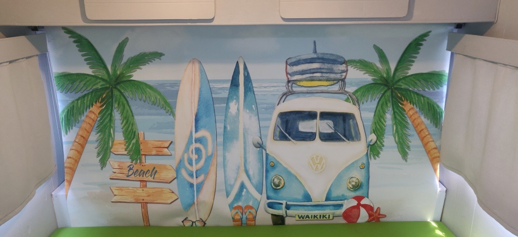 Surfboard en Volkswagenbus